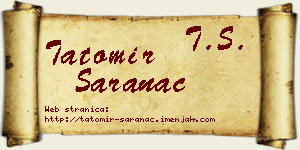 Tatomir Šaranac vizit kartica